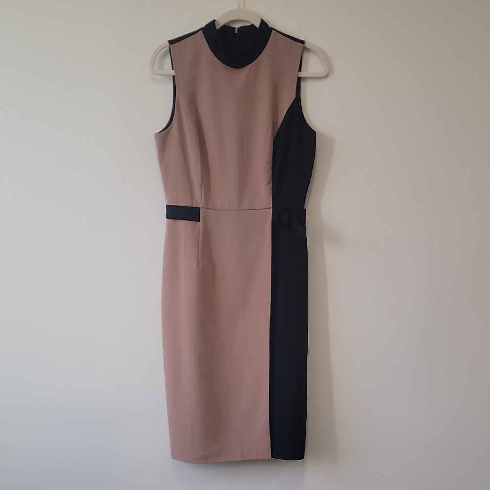 White House Black Market Colorblock Midi Dress